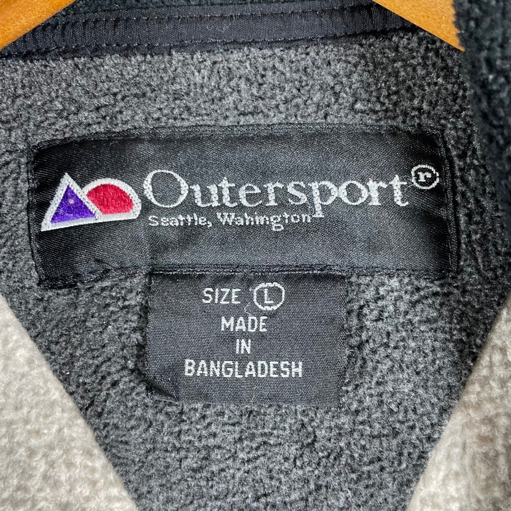 Outersport Outertech DT 2000 Fleece Pullover Mens Large 1/4 Zip Grey Jacket L - Picture 2 of 8